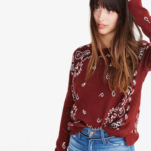 Madewell bandana pullover sweater - Picture 3 of 7